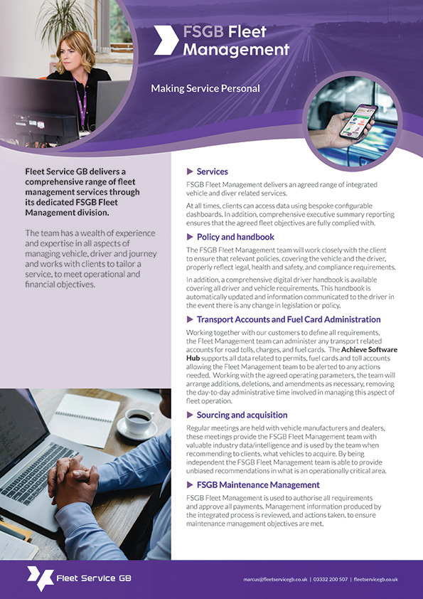 Service leaflet- Fleet