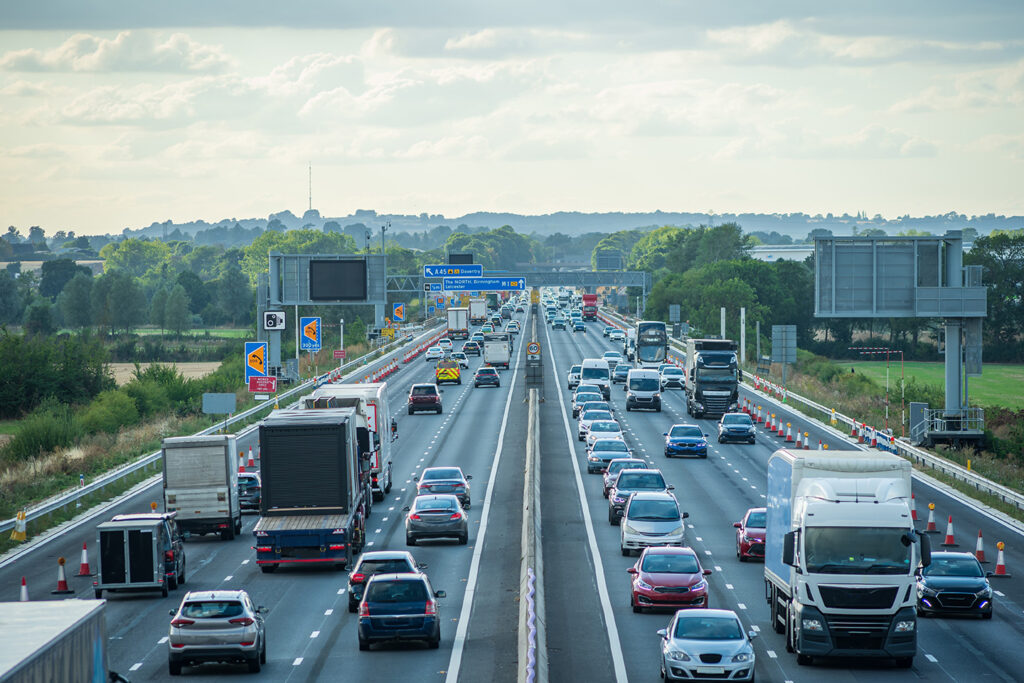 Traffic on UK Motorway