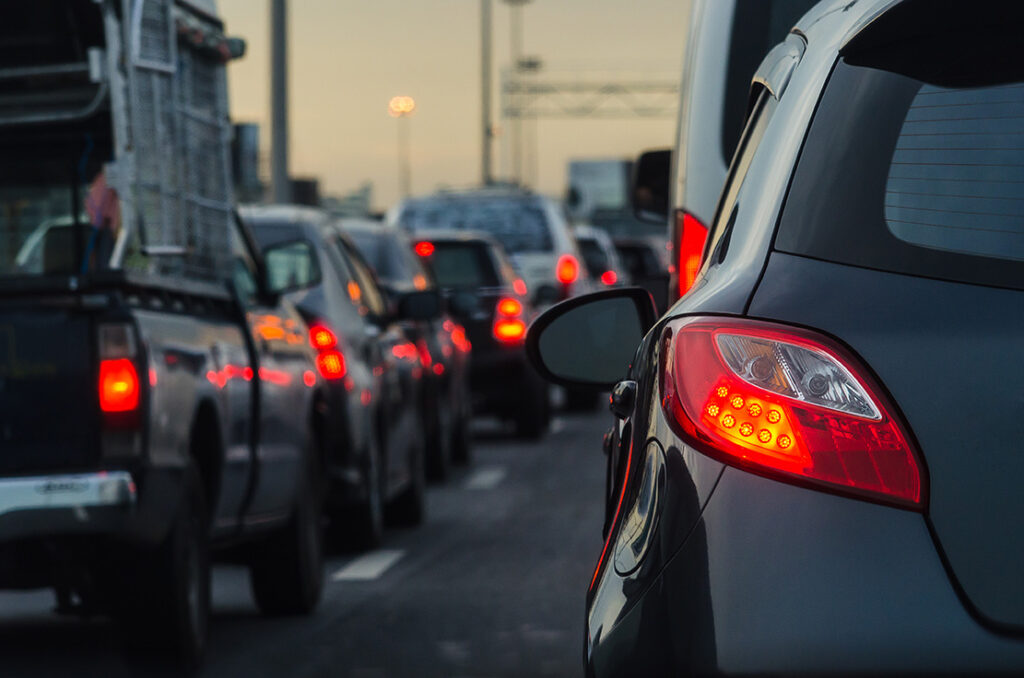 Cars on motorway