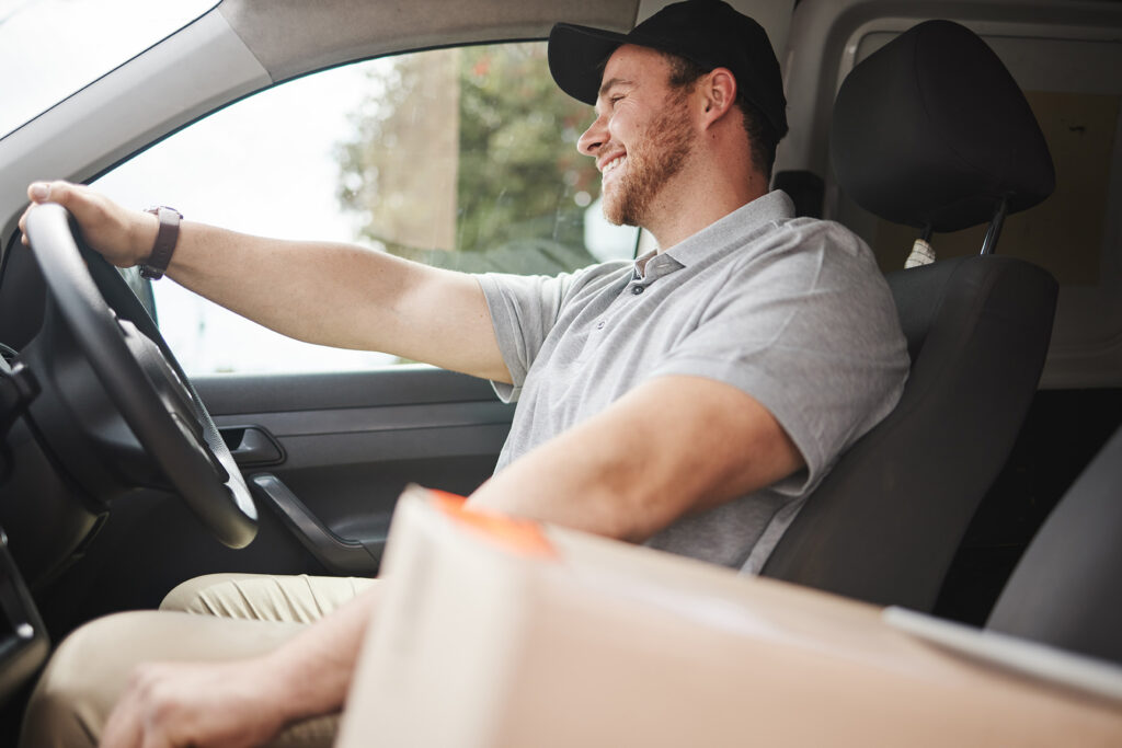Person driving van