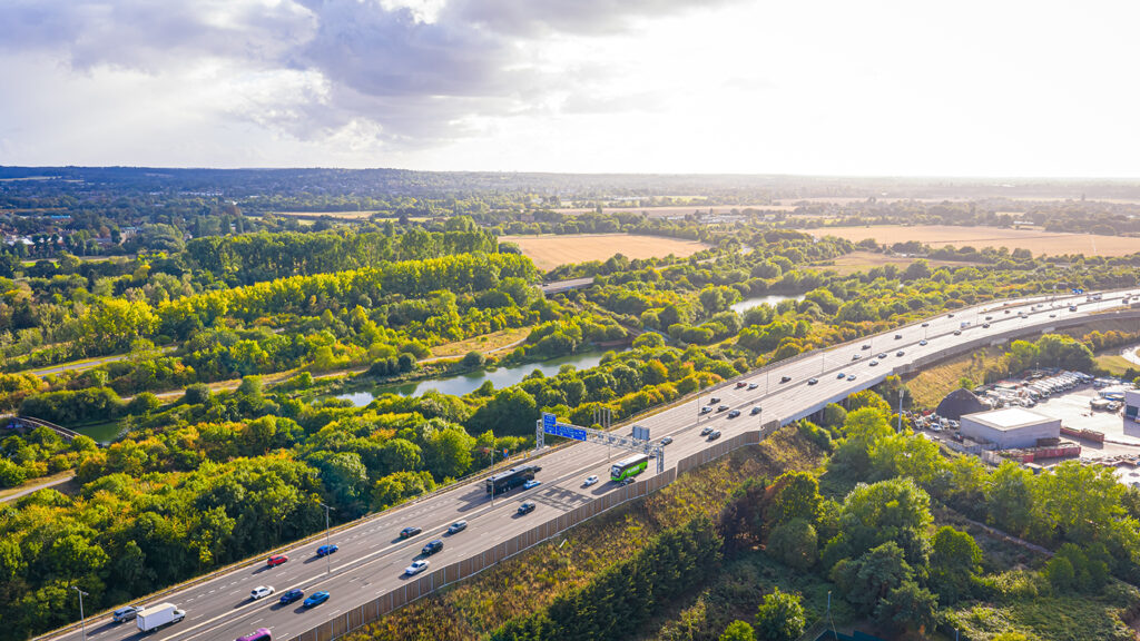 UK motoway from above