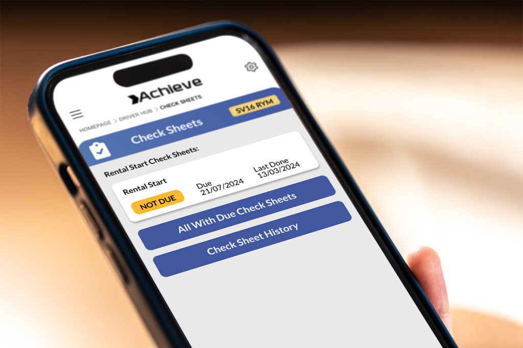 rental damage check sheet on phone