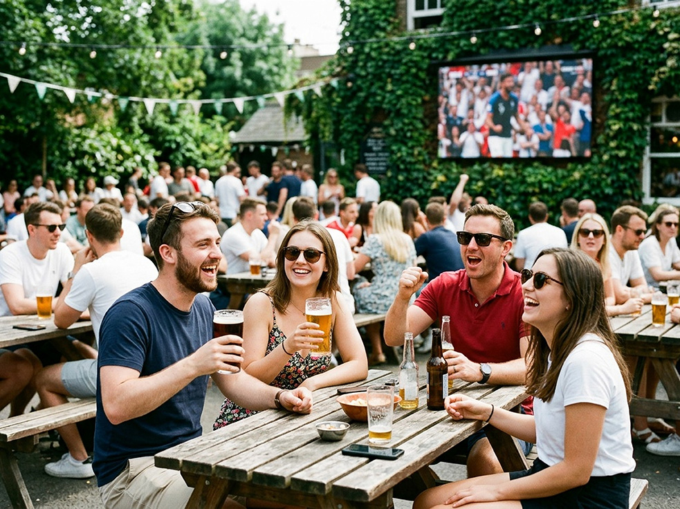 World cup pub drinking